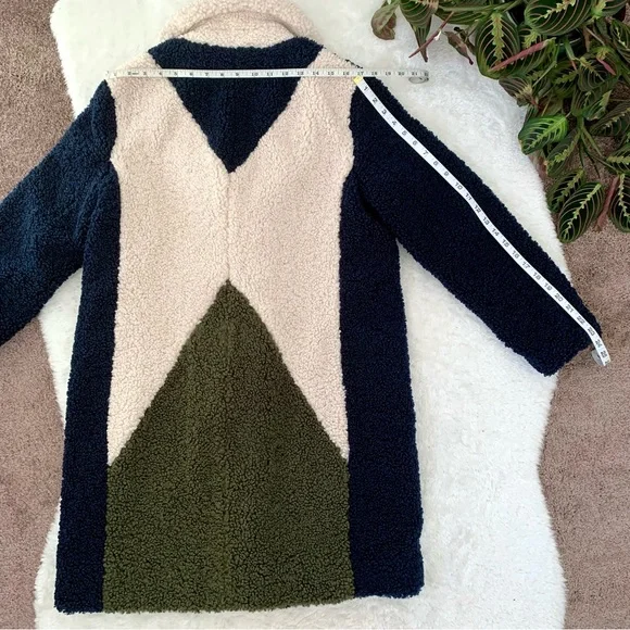 J.Crew Teddy Sherpa Topcoat in Colorblock - Picture 11 of 14